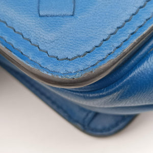 Pre-owned Bottega Veneta Intrecciato Blue lambskin  shoulderbag | stylenewstar