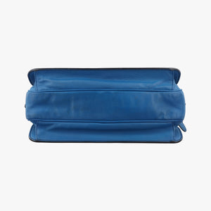 Pre-owned Bottega Veneta Intrecciato Blue lambskin  shoulderbag | stylenewstar