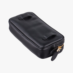 Pre-owned Miu Miu Logo belt Black leather  bum bag/waist bag | stylenewstar