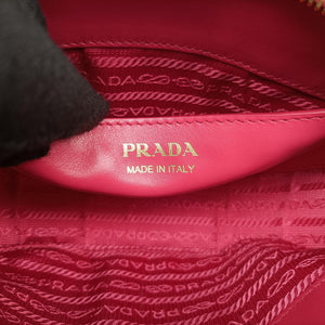 Secondhand Prada Impunture Diagramme Oval Pink leather 1BH131 shoulderbag | stylenewstar