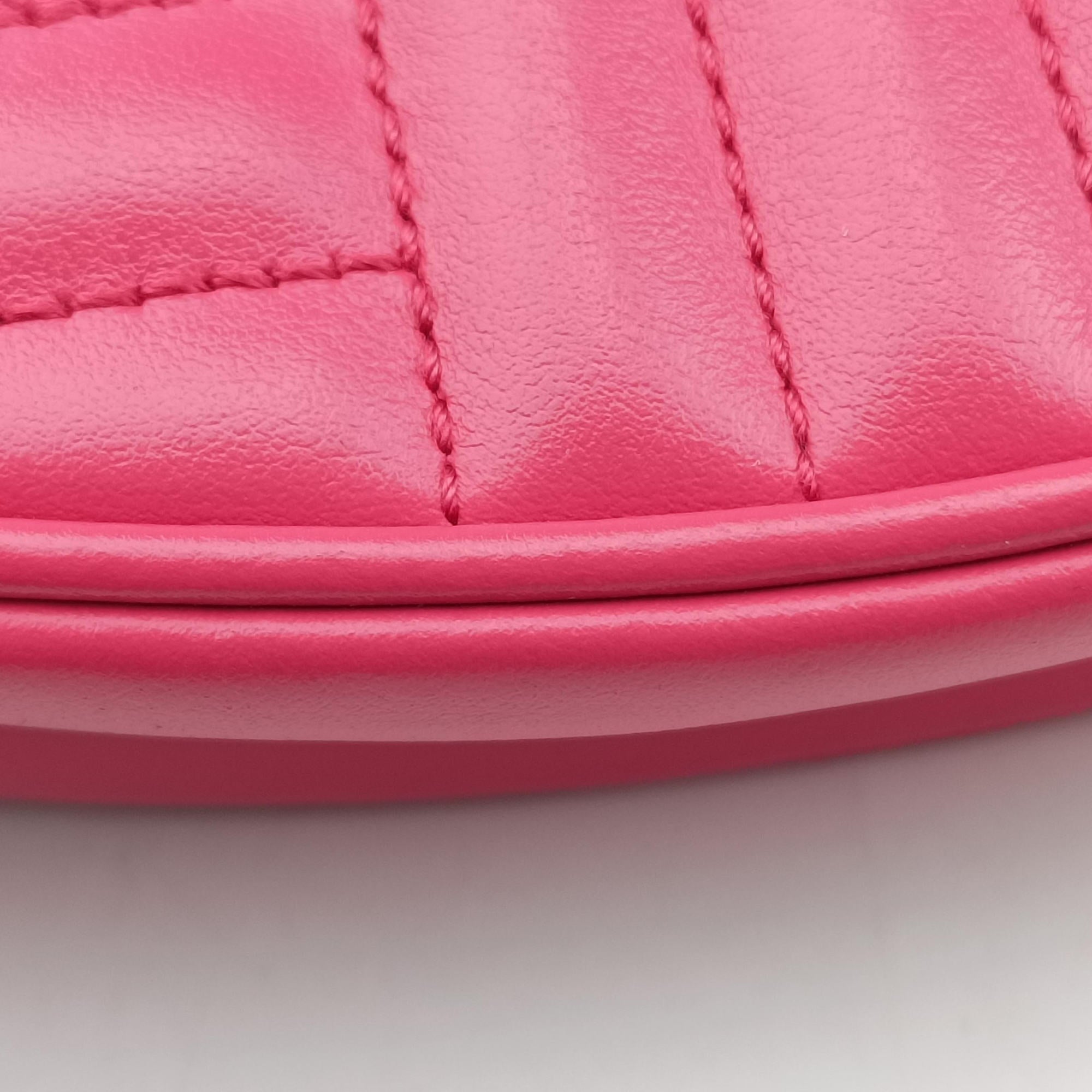 Secondhand Prada Impunture Diagramme Oval Pink leather 1BH131 shoulderbag | stylenewstar