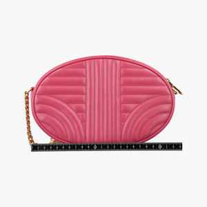 Secondhand Prada Impunture Diagramme Oval Pink leather 1BH131 shoulderbag | stylenewstar