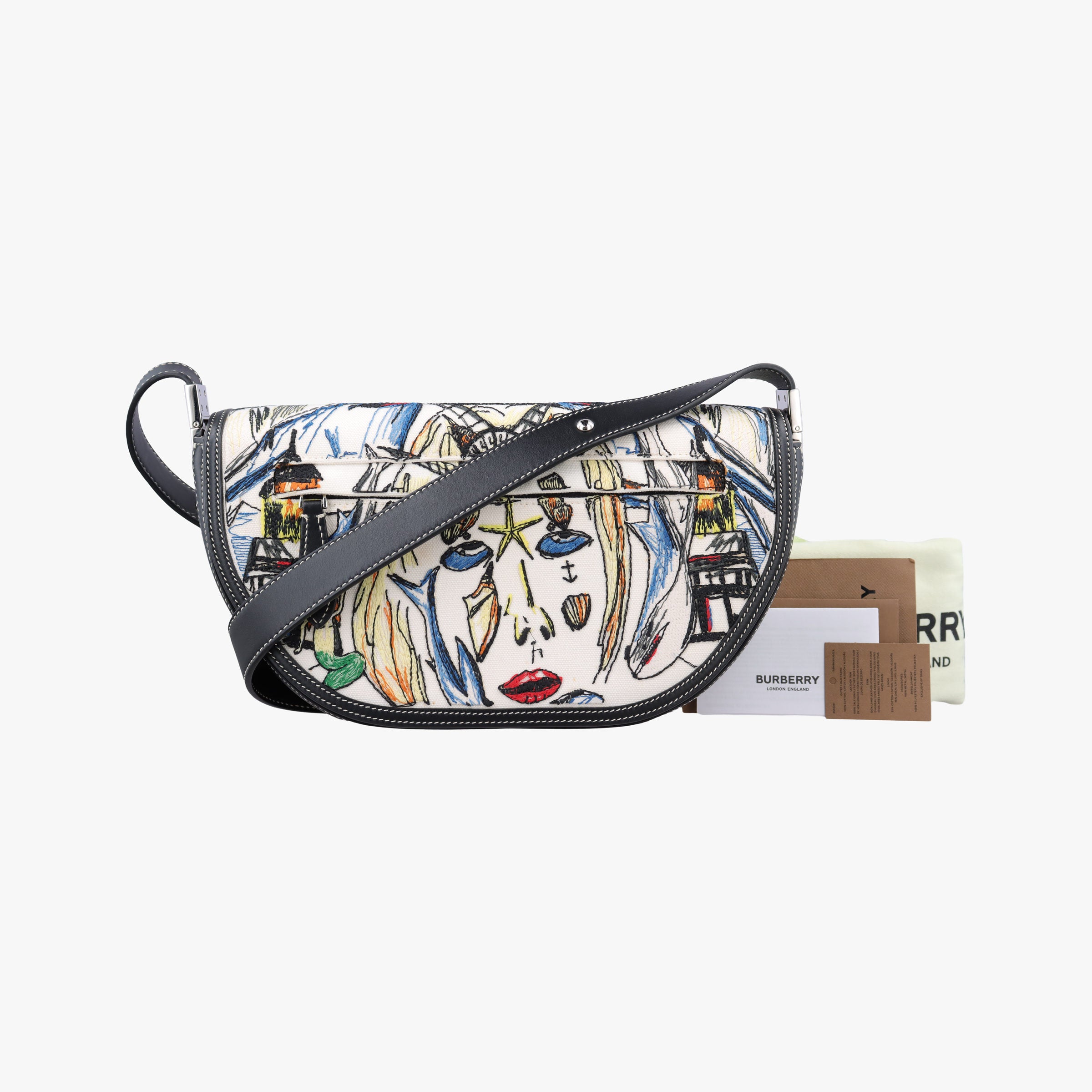 Secondhand Burberry Olympia Multicolour canvas×leather  shoulderbag | stylenewstar