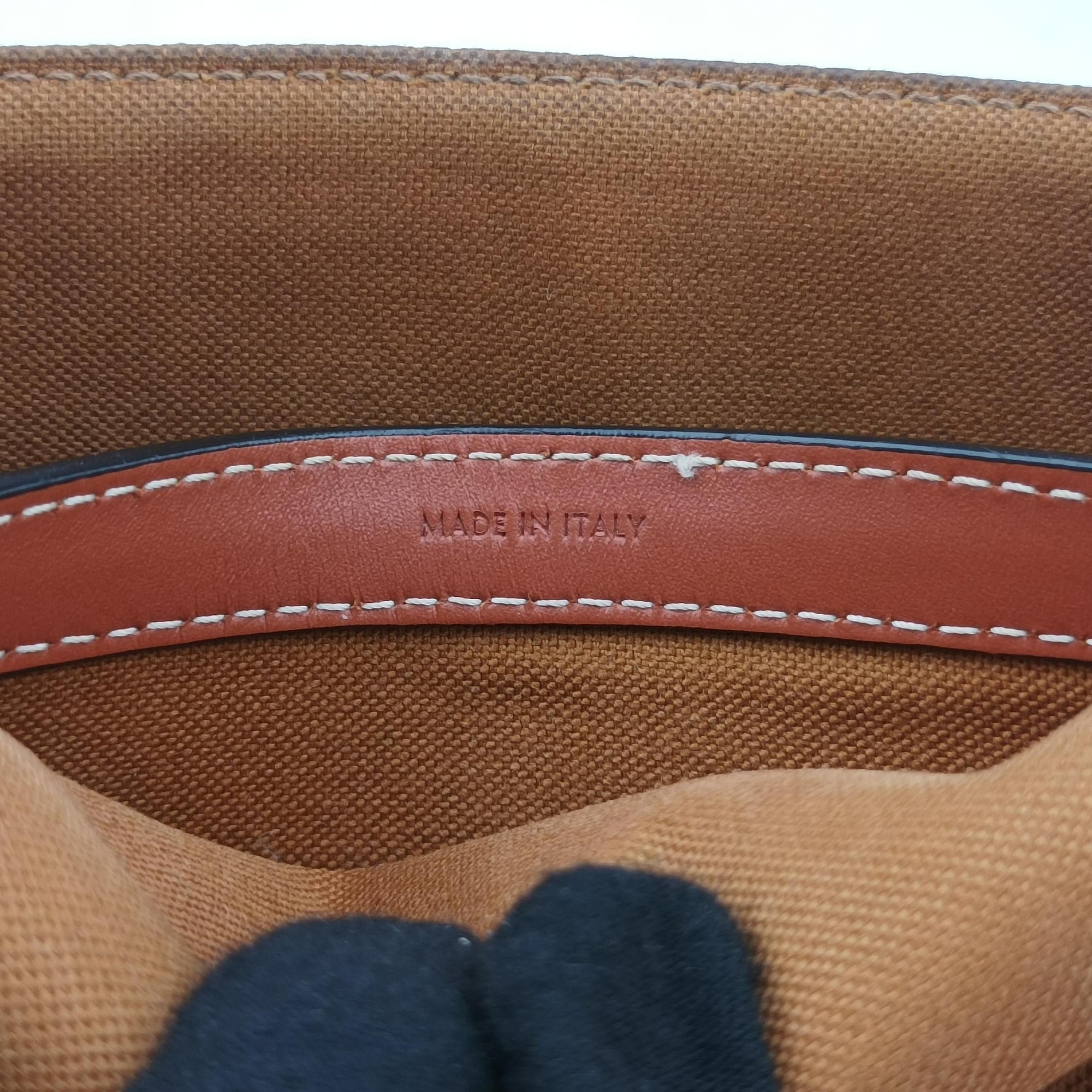 Secondhand Celine FOLCO Triomphe Brown PVC coated canvas  shoulderbag | stylenewstar