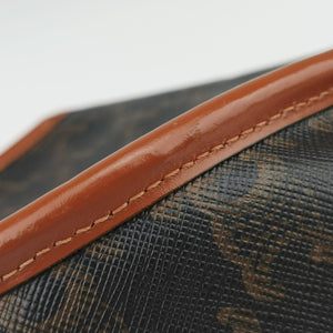 Secondhand Celine FOLCO Triomphe Brown PVC coated canvas  shoulderbag | stylenewstar