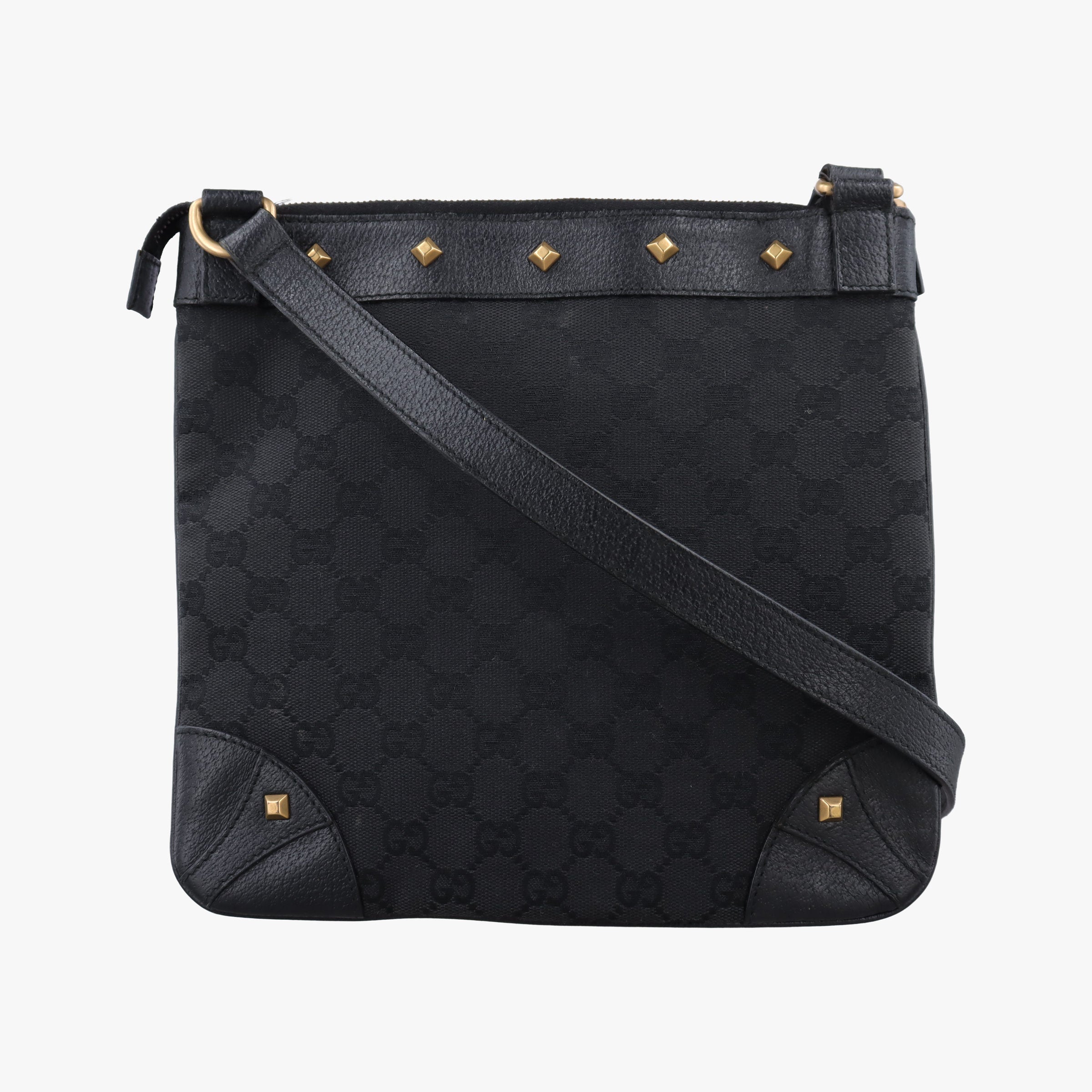 Pre-owned Gucci GG Canvas Black canvas 120893 shoulderbag | stylenewstar