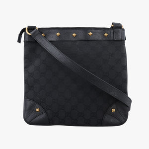 Pre-owned Gucci GG Canvas Black canvas 120893 shoulderbag | stylenewstar