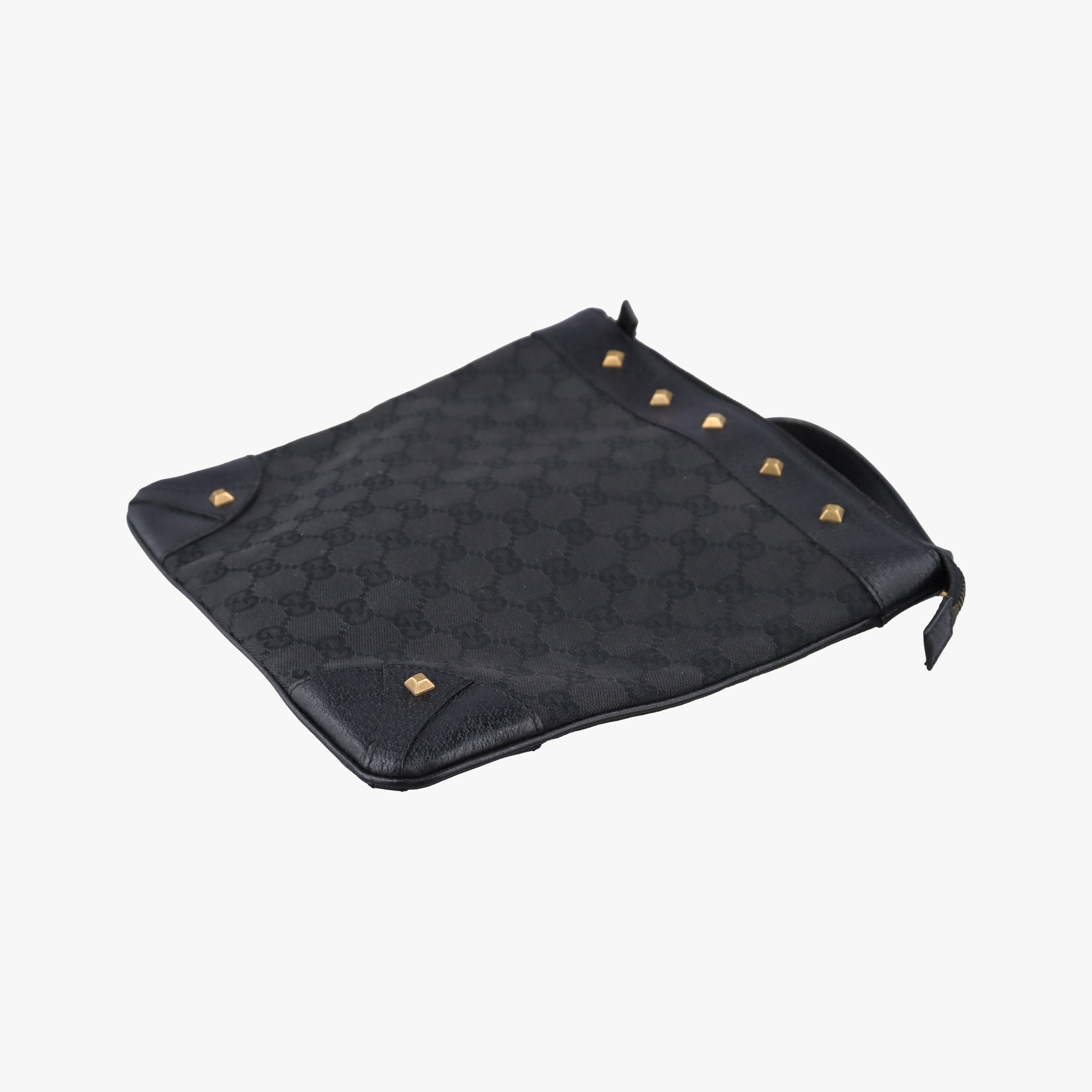 Pre-owned Gucci GG Canvas Black canvas 120893 shoulderbag | stylenewstar