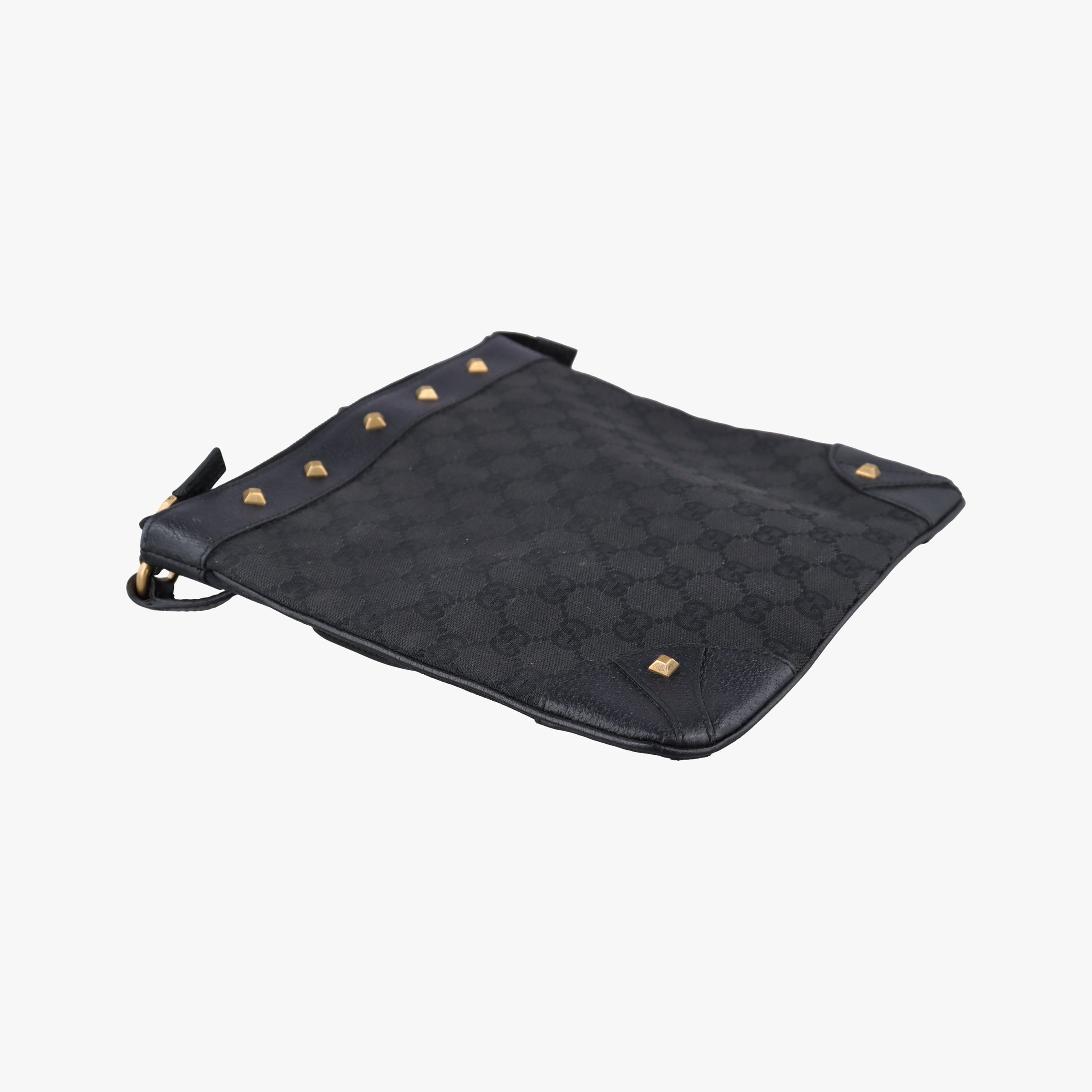 Pre-owned Gucci GG Canvas Black canvas 120893 shoulderbag | stylenewstar