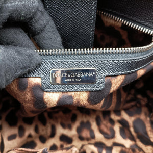 Pre-owned Dolce & Gabbana SICILY Black Leather  shoulderbag | stylenewstar