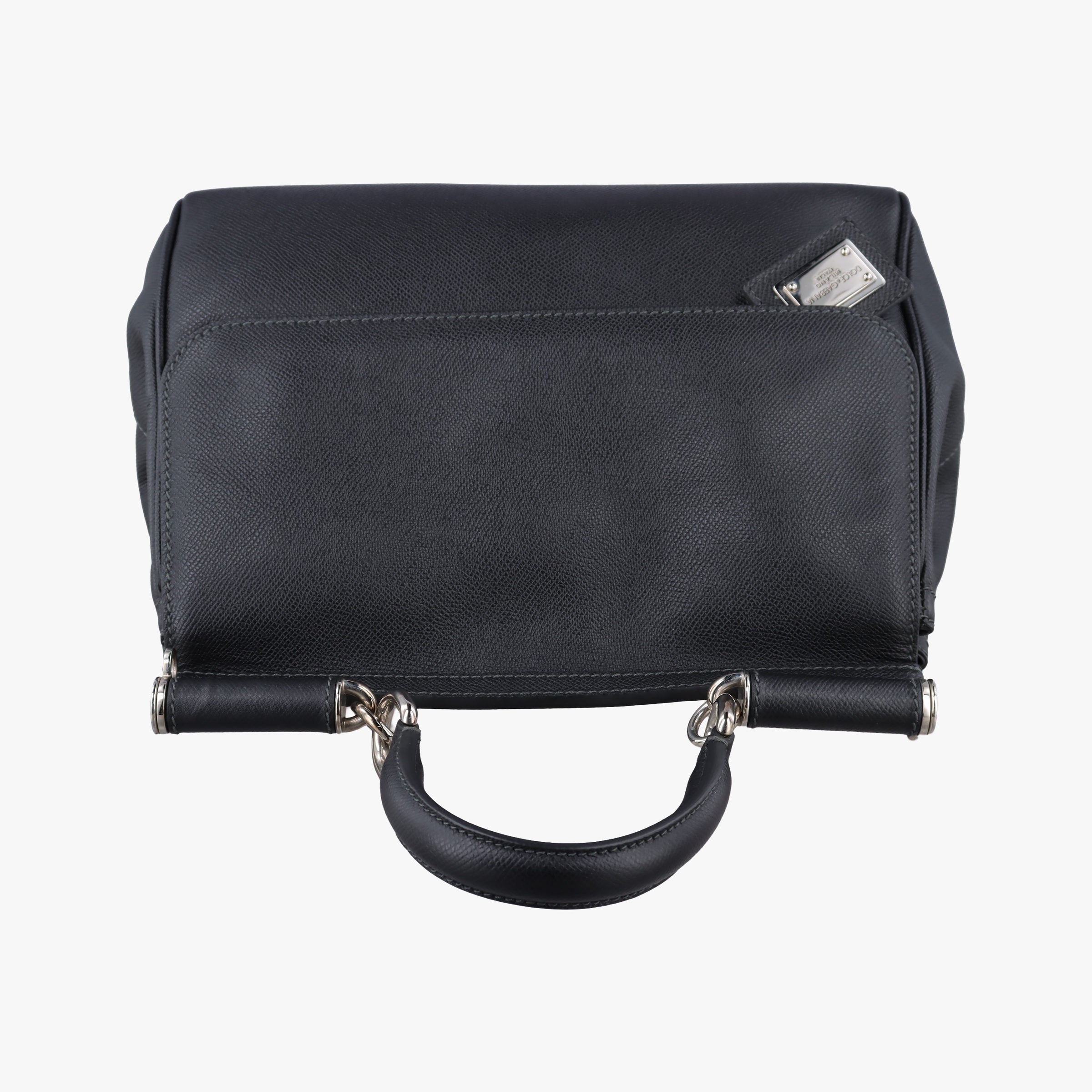 Pre-owned Dolce & Gabbana SICILY Black Leather  shoulderbag | stylenewstar