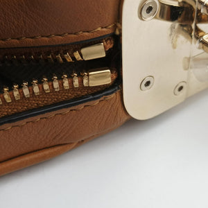 Pre-owned Gucci Attache G-Shaped Hook Brown leather 699409 shoulderbag | stylenewstar