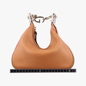 Pre-owned Gucci Attache G-Shaped Hook Brown leather 699409 shoulderbag | stylenewstar