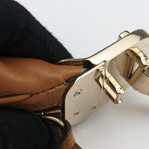 Pre-owned Gucci Attache G-Shaped Hook Brown leather 699409 shoulderbag | stylenewstar