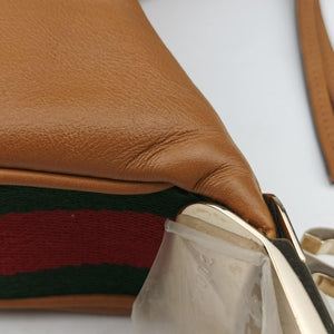 Pre-owned Gucci Attache G-Shaped Hook Brown leather 699409 shoulderbag | stylenewstar