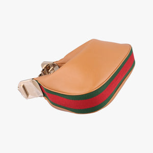 Pre-owned Gucci Attache G-Shaped Hook Brown leather 699409 shoulderbag | stylenewstar