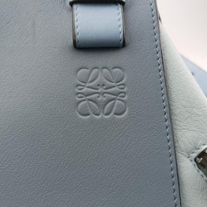 Pre-owned Loewe hammock Blue x Light Blue leather  shoulderbag | stylenewstar