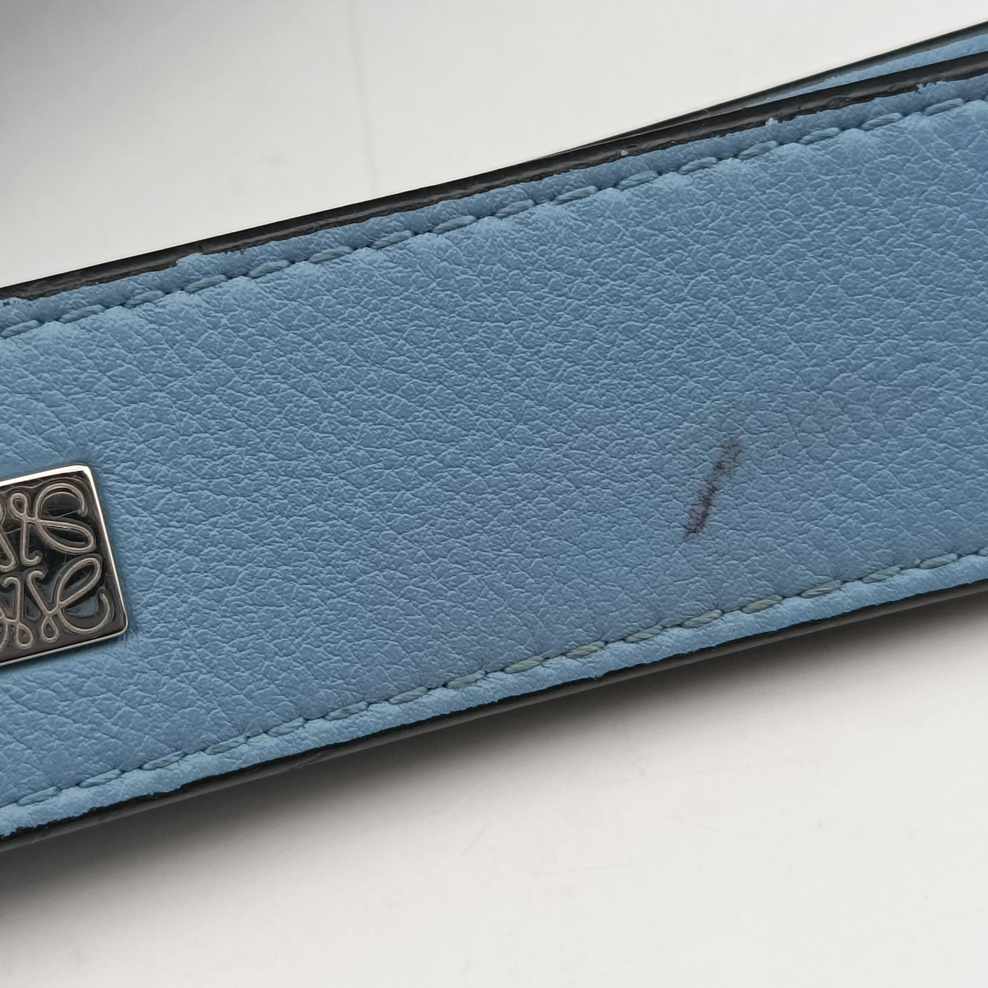 Pre-owned Loewe hammock Blue x Light Blue leather  shoulderbag | stylenewstar