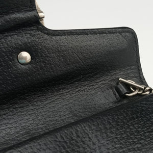 Pre-owned Gucci Dionysus Black denim×leather 476432 shoulderbag | stylenewstar