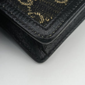 Pre-owned Gucci Dionysus Black denim×leather 476432 shoulderbag | stylenewstar