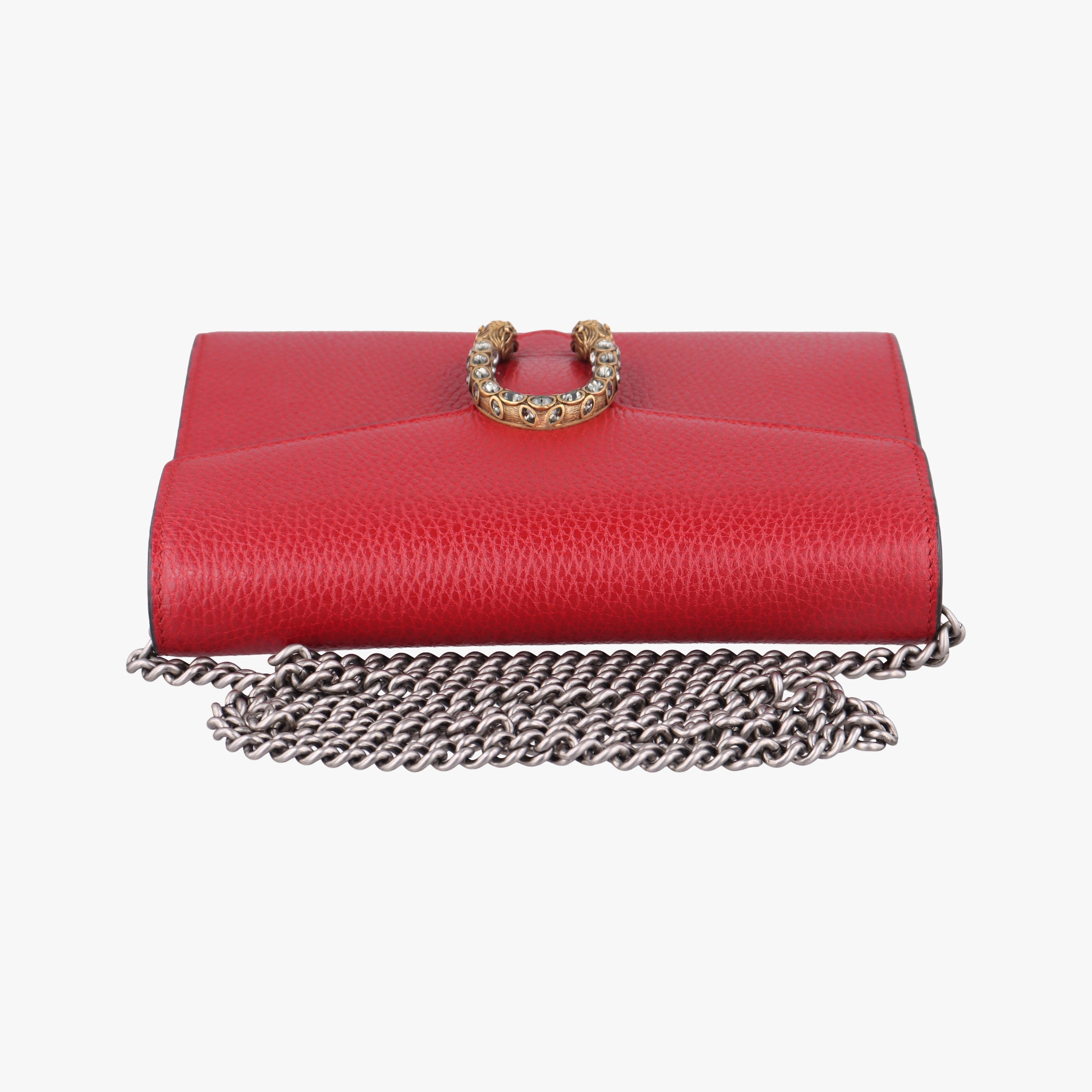 Pre-owned Gucci Dionysus Red Leather 401231 shoulderbag | stylenewstar