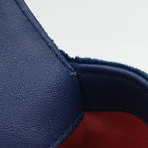 Vintage Gucci GG Marmont Navy×Multicolour velour 443497 shoulderbag | stylenewstar