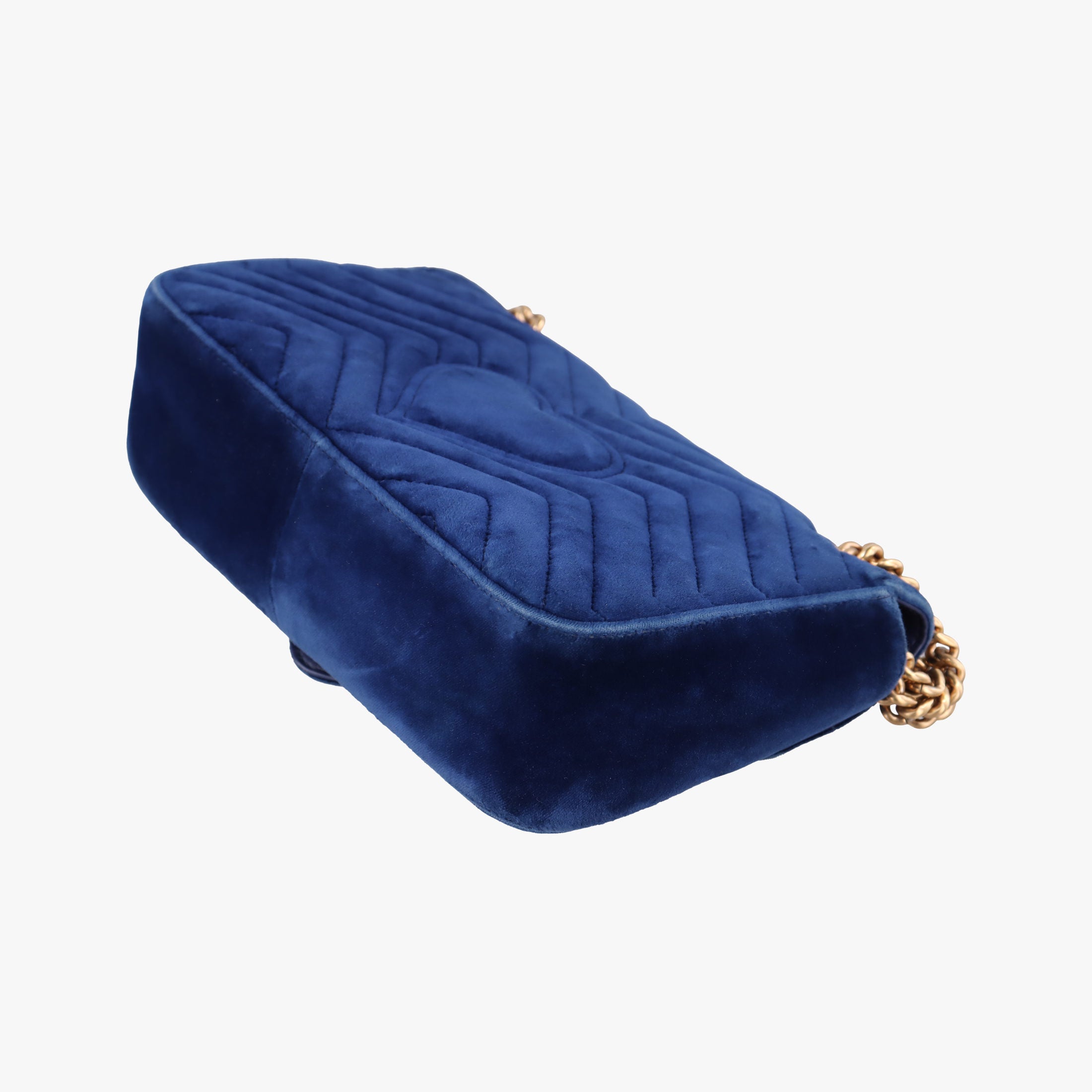 Vintage Gucci GG Marmont Navy×Multicolour velour 443497 shoulderbag | stylenewstar
