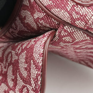 Pre-owned Christian Dior Saddle Red jacquard  handbag | stylenewstar