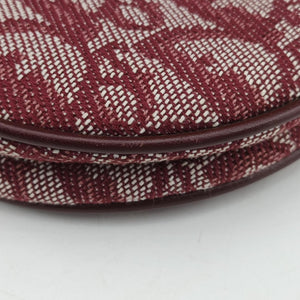 Pre-owned Christian Dior Saddle Red jacquard  handbag | stylenewstar