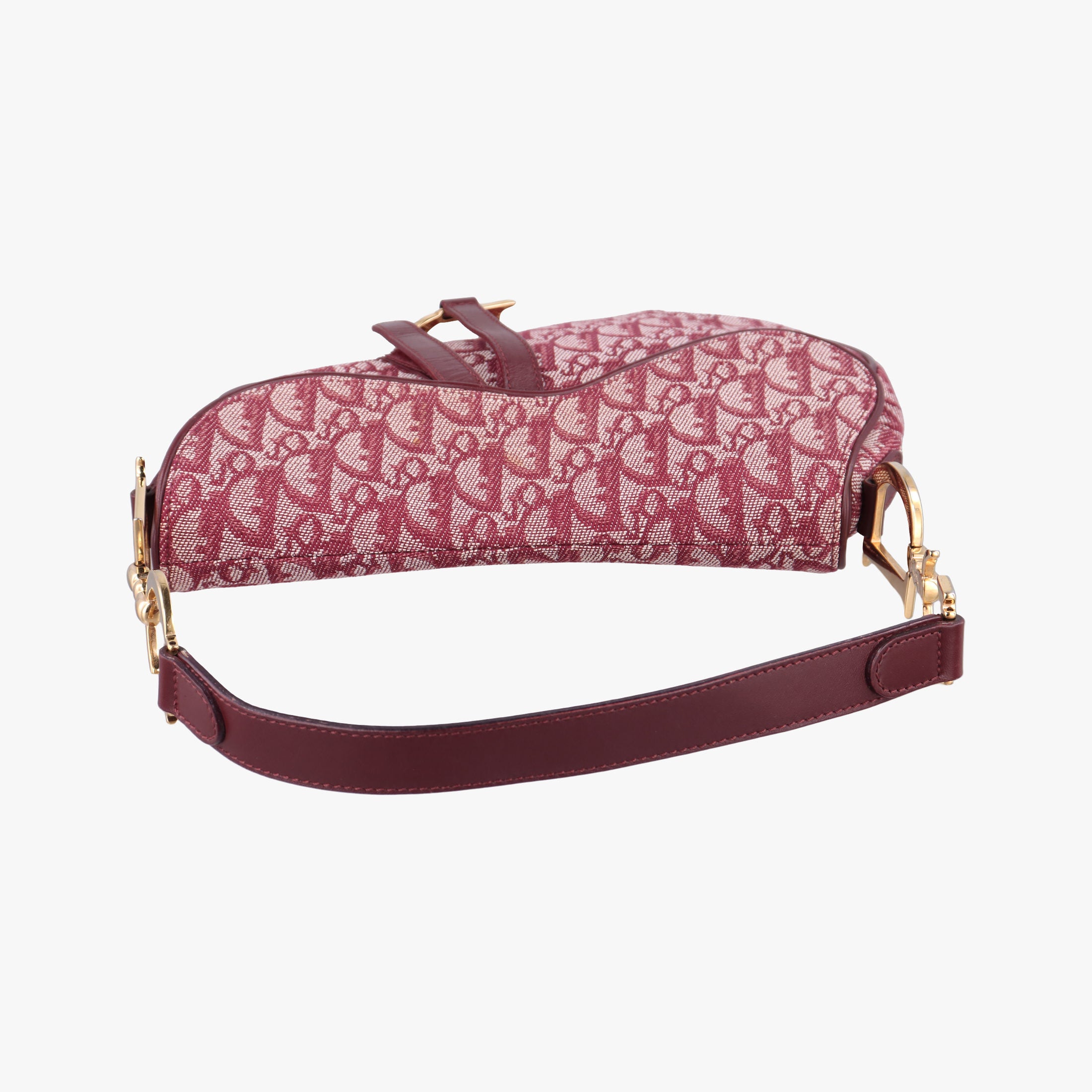Pre-owned Christian Dior Saddle Red jacquard  handbag | stylenewstar