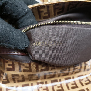 Pre-owned Fendi Baguette Brown PVC coated canvas 240826 handbag | stylenewstar