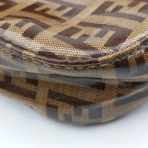 Pre-owned Fendi Baguette Brown PVC coated canvas 240826 handbag | stylenewstar