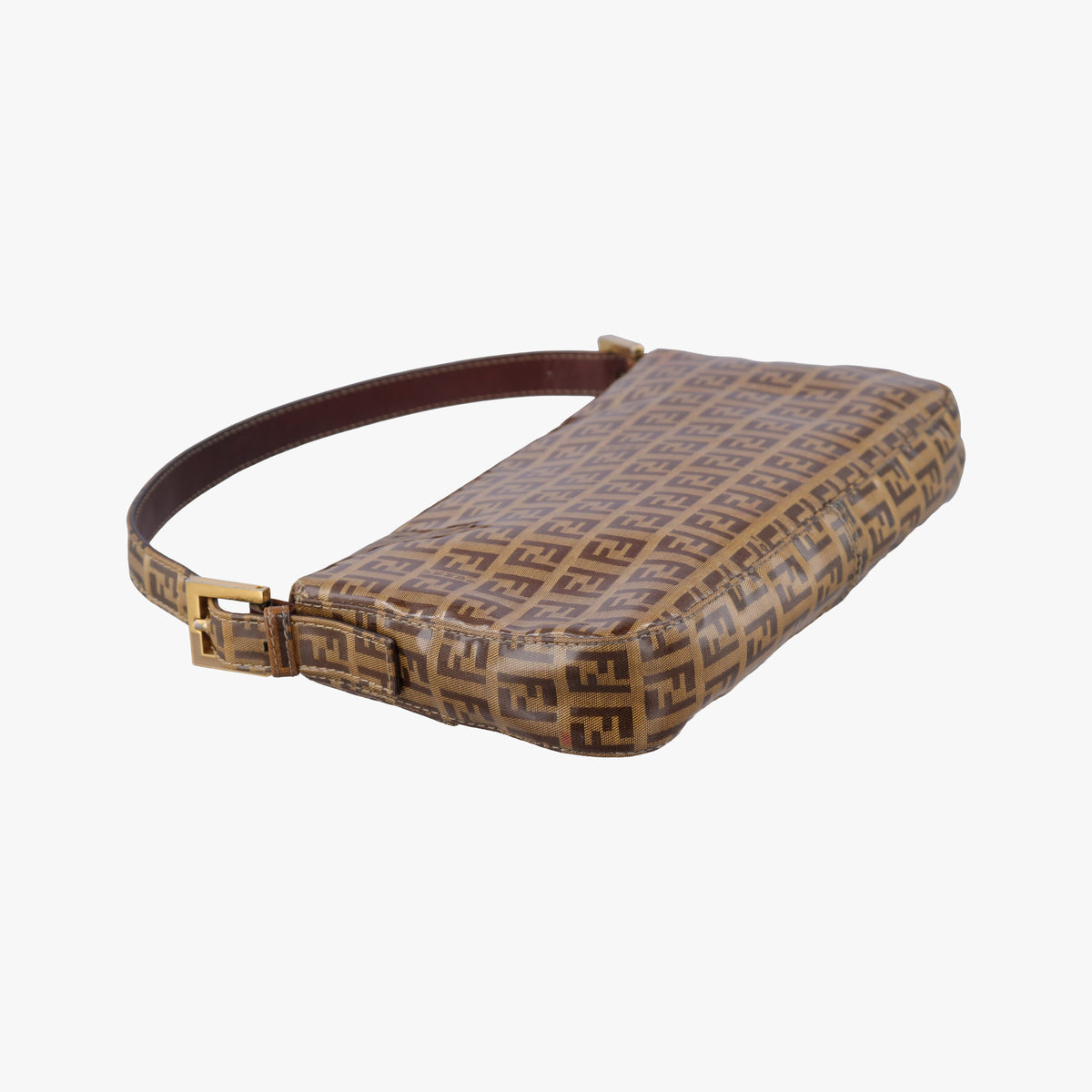Pre-owned Fendi Baguette Brown PVC coated canvas 240826 handbag | stylenewstar
