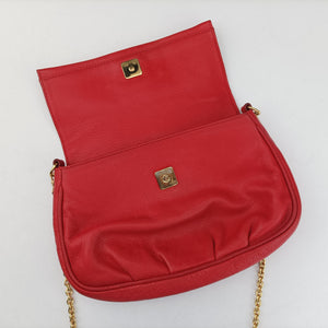 Pre-owned Fendi Fendista Pochette Red Leather 8M0276 shoulderbag | stylenewstar