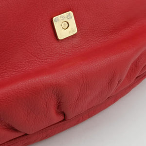 Pre-owned Fendi Fendista Pochette Red Leather 8M0276 shoulderbag | stylenewstar