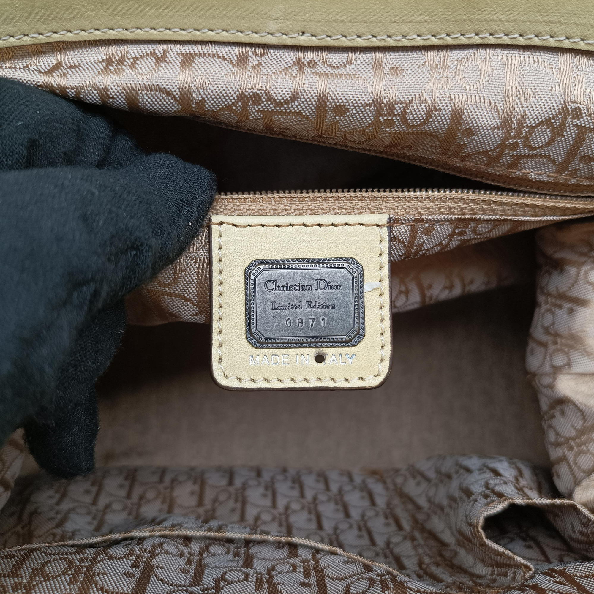 Secondhand Christian Dior Samourai 1947 Beige leather  handbag | stylenewstar