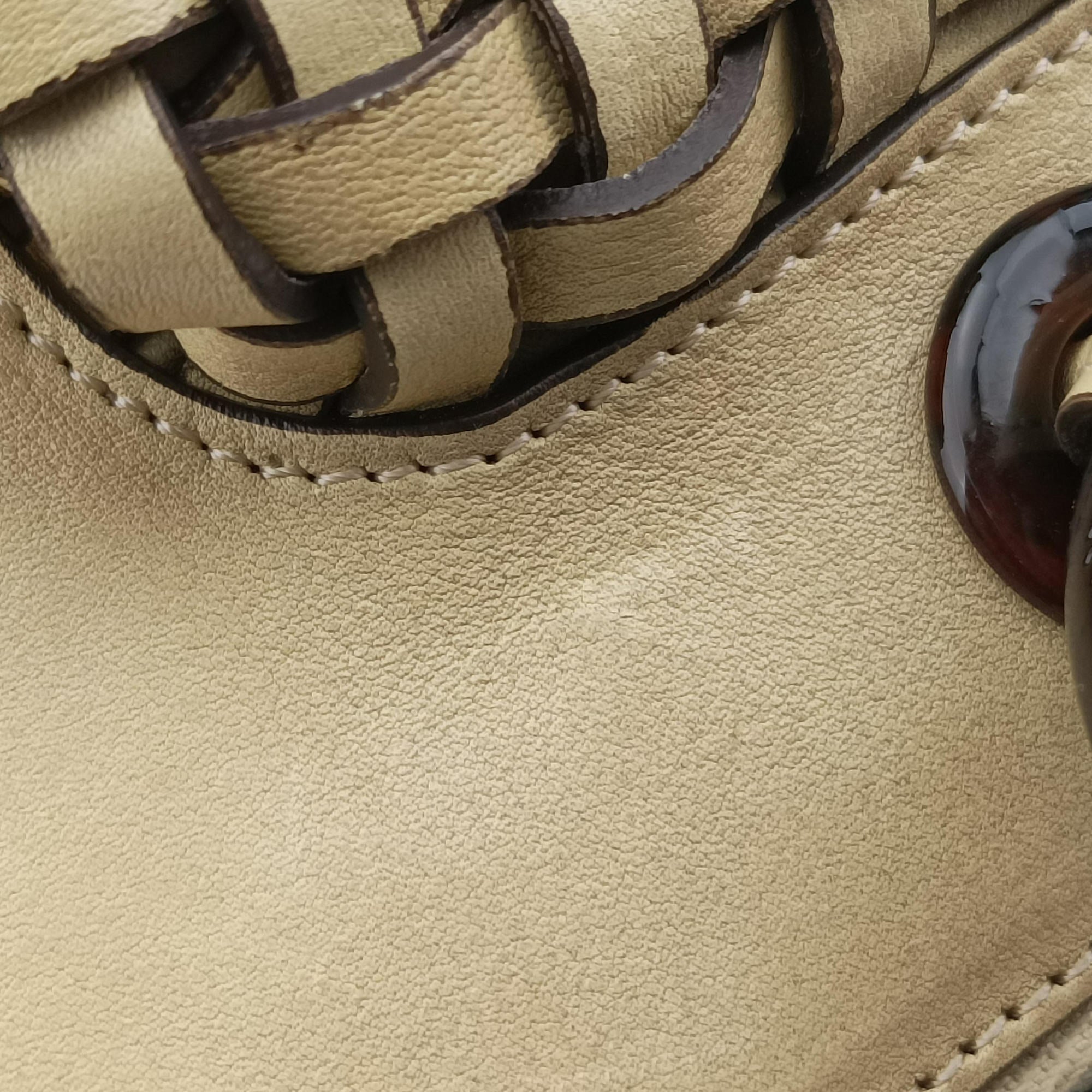 Secondhand Christian Dior Samourai 1947 Beige leather  handbag | stylenewstar