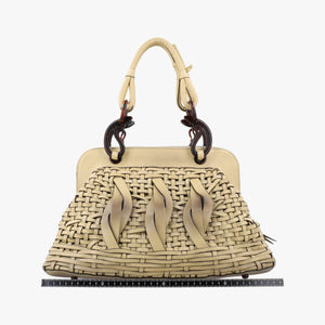 Secondhand Christian Dior Samourai 1947 Beige leather  handbag | stylenewstar