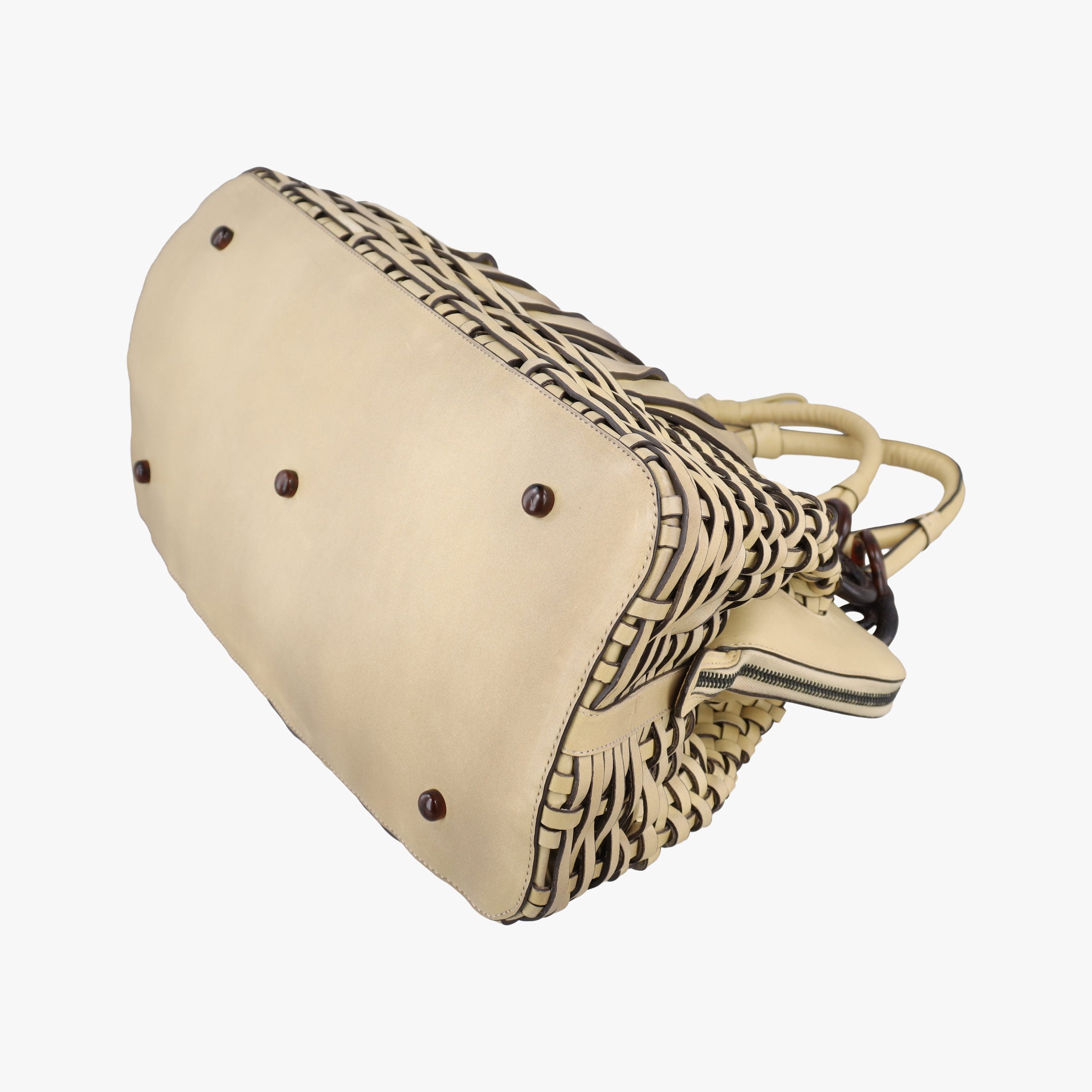 Secondhand Christian Dior Samourai 1947 Beige leather  handbag | stylenewstar