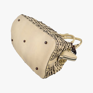 Secondhand Christian Dior Samourai 1947 Beige leather  handbag | stylenewstar