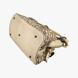 Secondhand Christian Dior Samourai 1947 Beige leather  handbag | stylenewstar