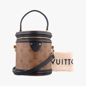 Pre-owned Louis Vuitton Cannes Brown × Black Monogram Reverse Giant M43986 shoulderbag | stylenewstar
