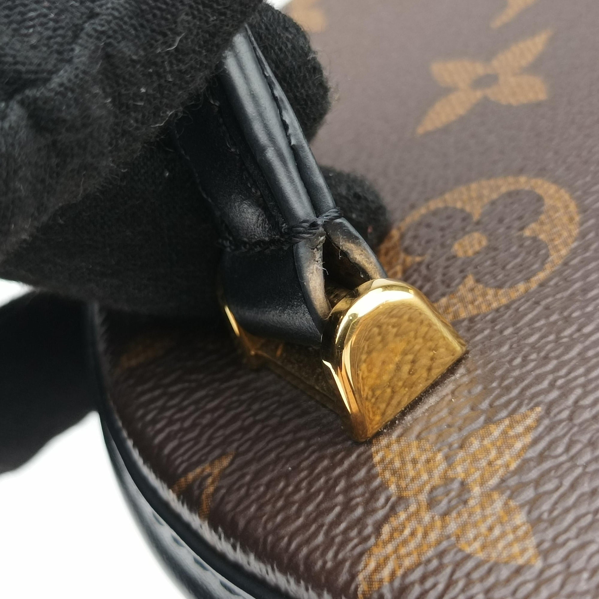 Pre-owned Louis Vuitton Cannes Brown × Black Monogram Reverse Giant M43986 shoulderbag | stylenewstar