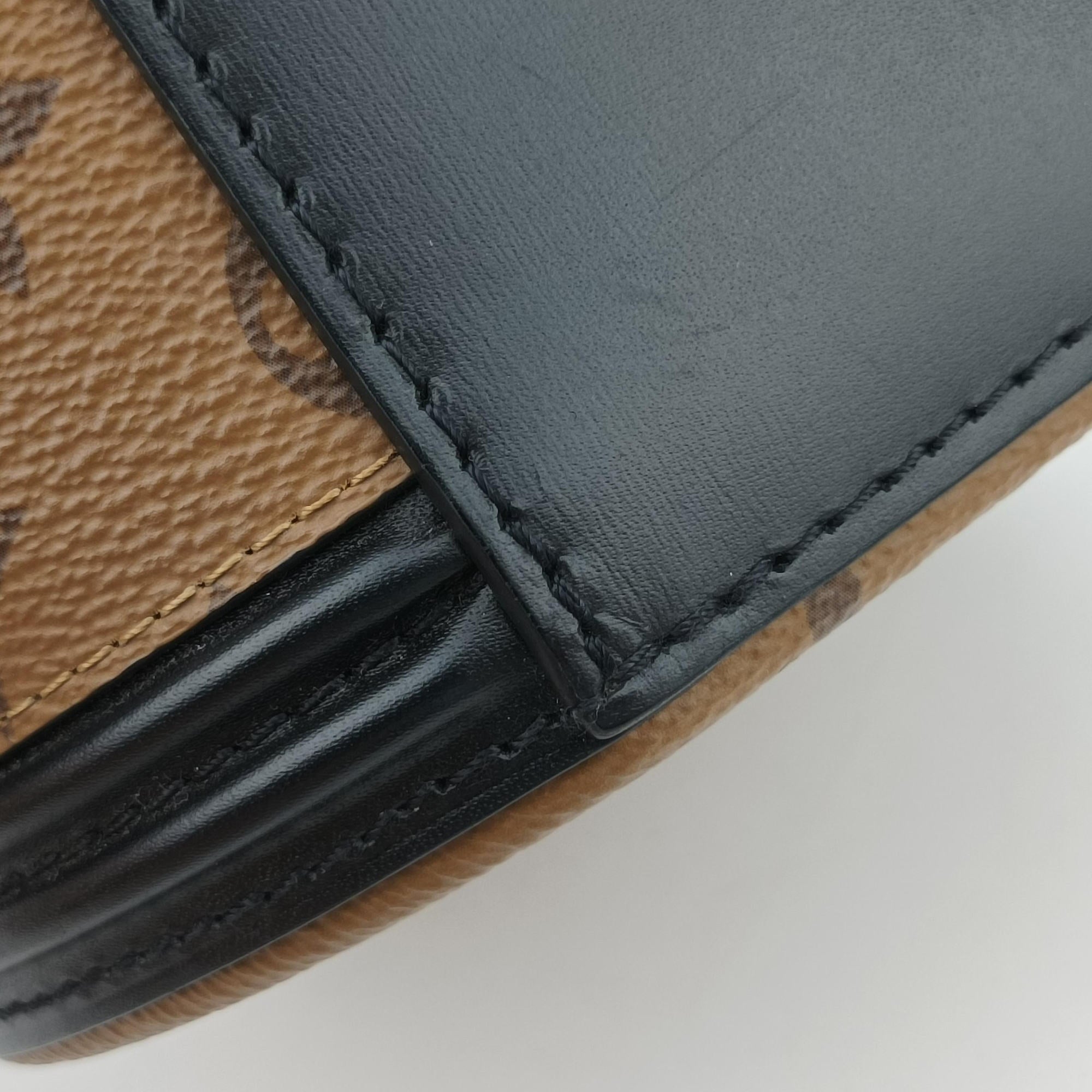 Pre-owned Louis Vuitton Cannes Brown × Black Monogram Reverse Giant M43986 shoulderbag | stylenewstar