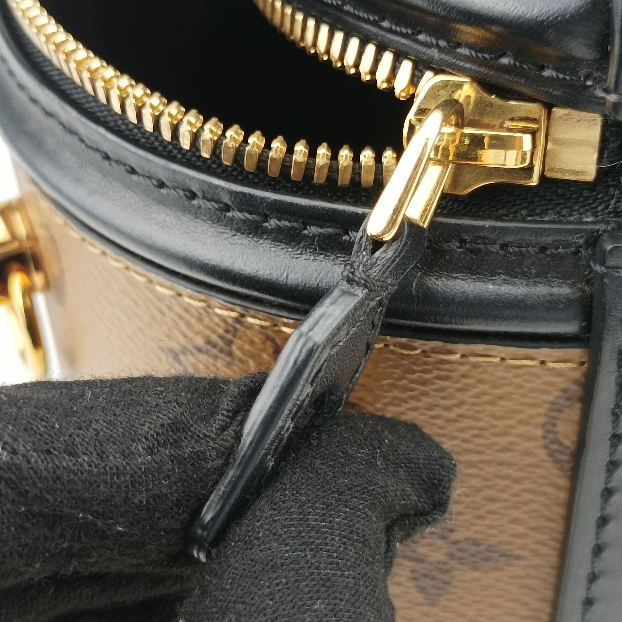 Pre-owned Louis Vuitton Cannes Brown × Black Monogram Reverse Giant M43986 shoulderbag | stylenewstar