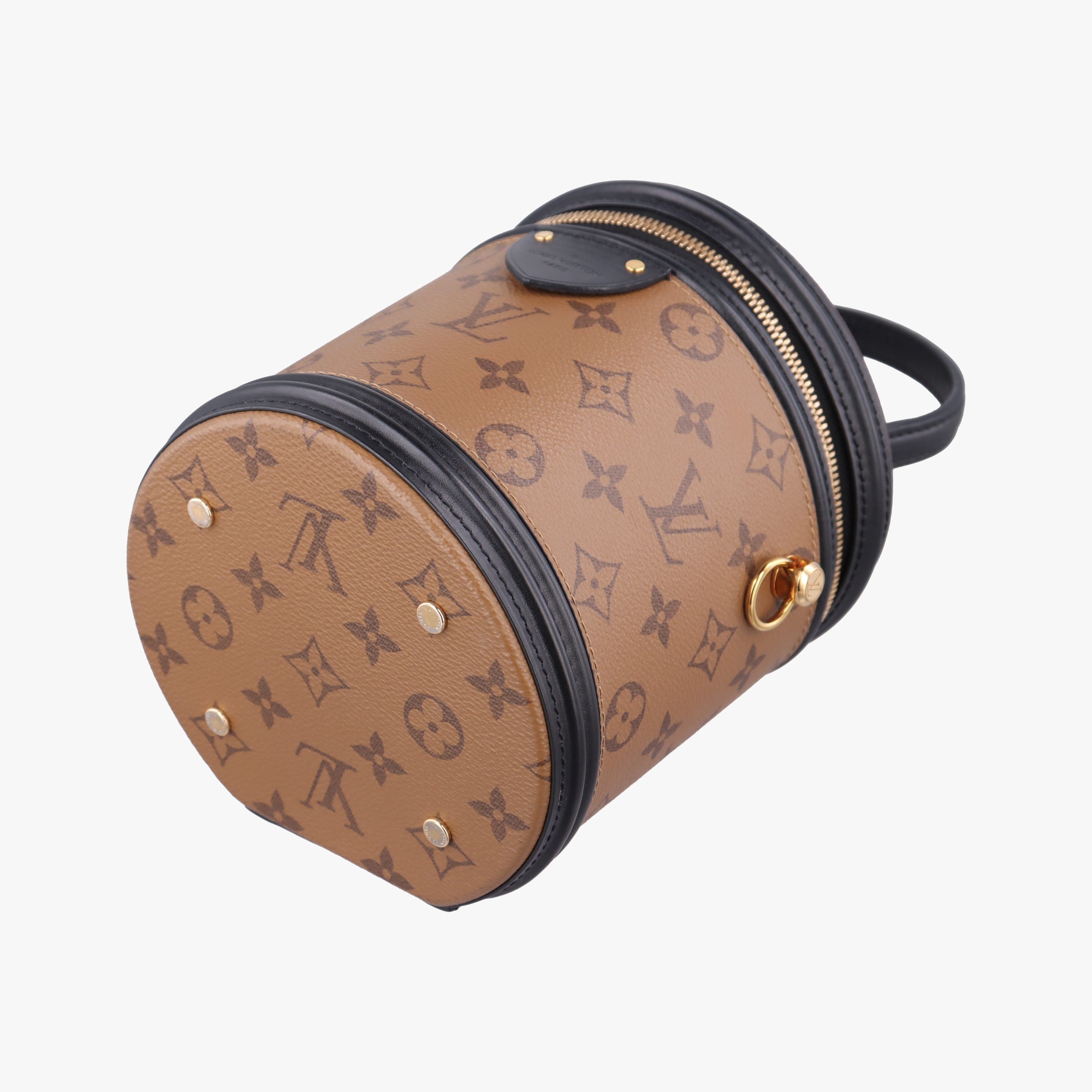 Pre-owned Louis Vuitton Cannes Brown × Black Monogram Reverse Giant M43986 shoulderbag | stylenewstar