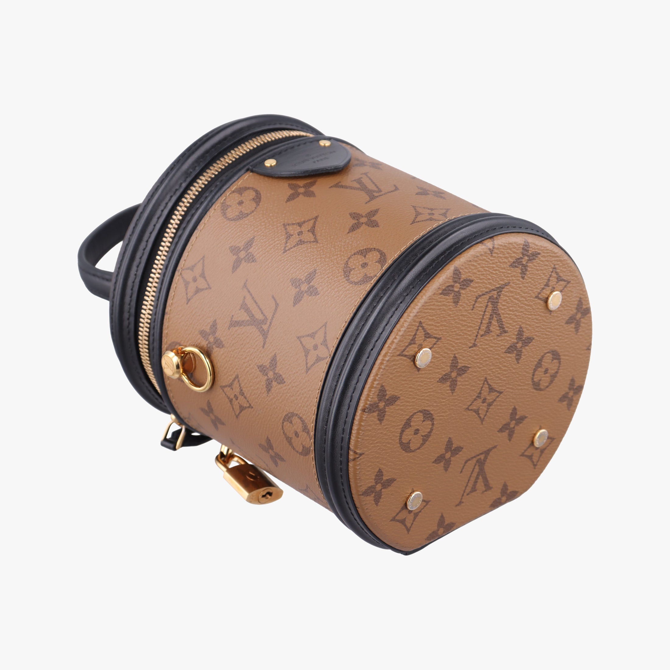 Pre-owned Louis Vuitton Cannes Brown × Black Monogram Reverse Giant M43986 shoulderbag | stylenewstar