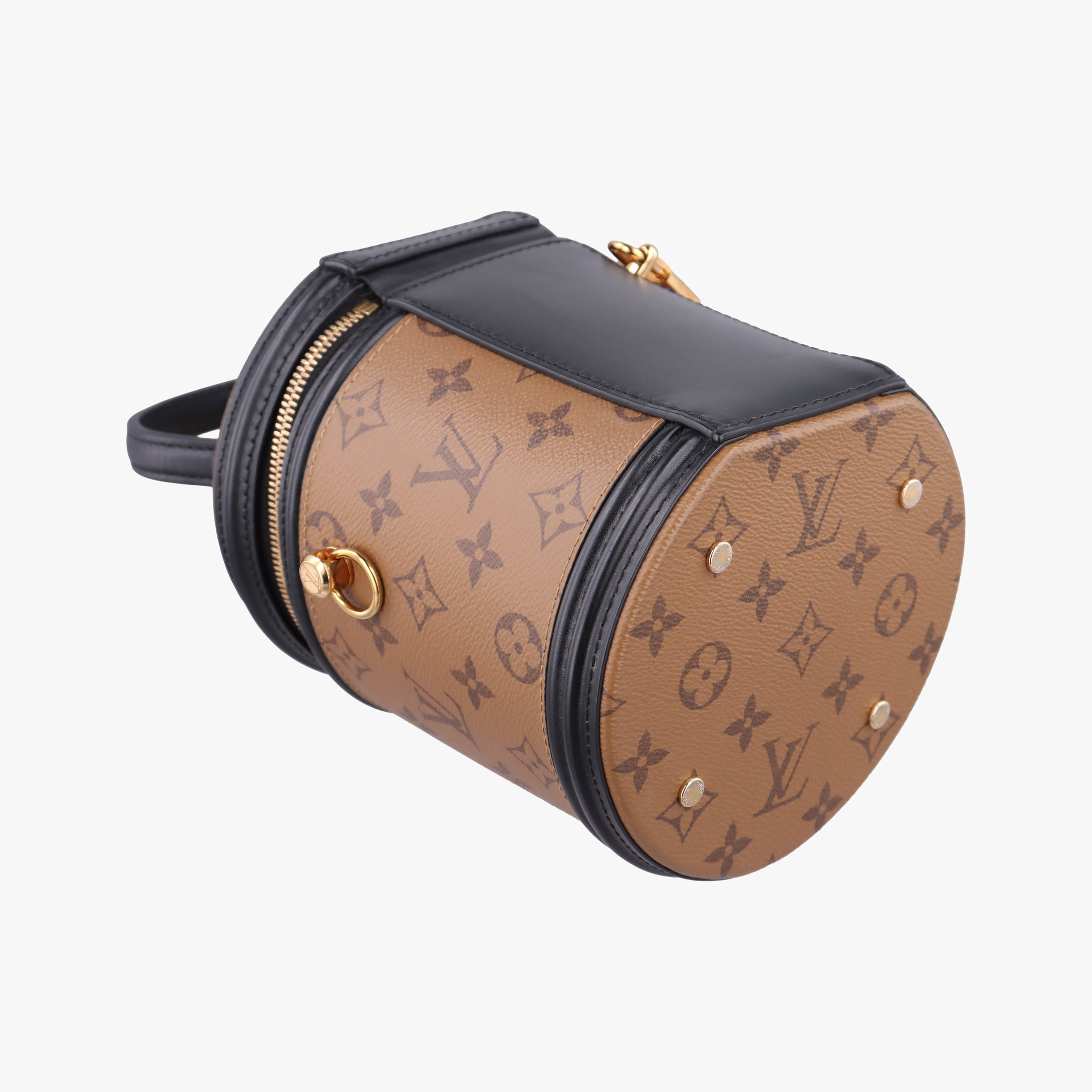 Pre-owned Louis Vuitton Cannes Brown × Black Monogram Reverse Giant M43986 shoulderbag | stylenewstar