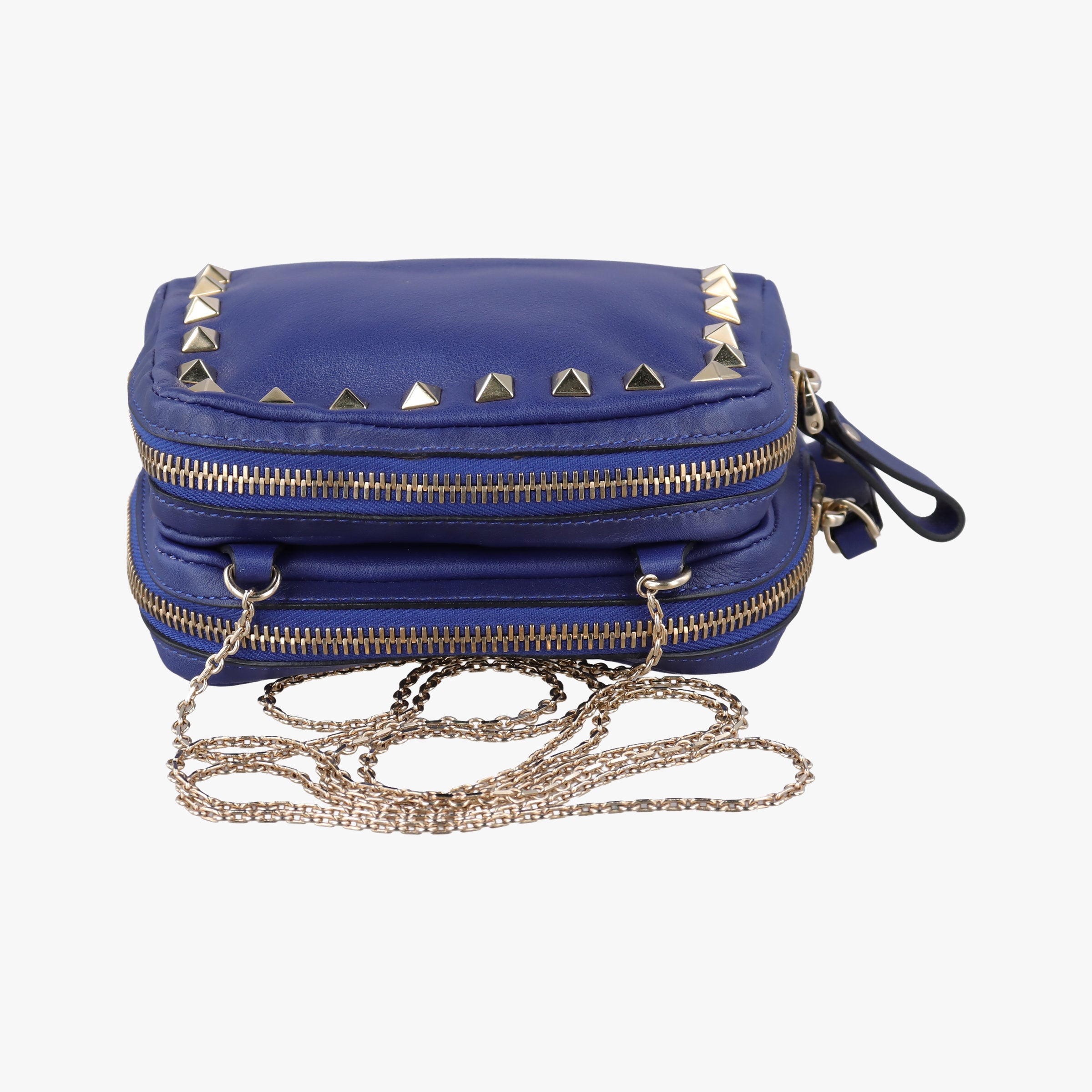 Secondhand Valentino Rockstud Blue Leather  shoulderbag | stylenewstar