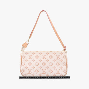 Pre-owned Louis Vuitton Maxi Pochette Accessoires Ivory x Brown PVC-coated canvas M20920 shoulderbag | stylenewstar